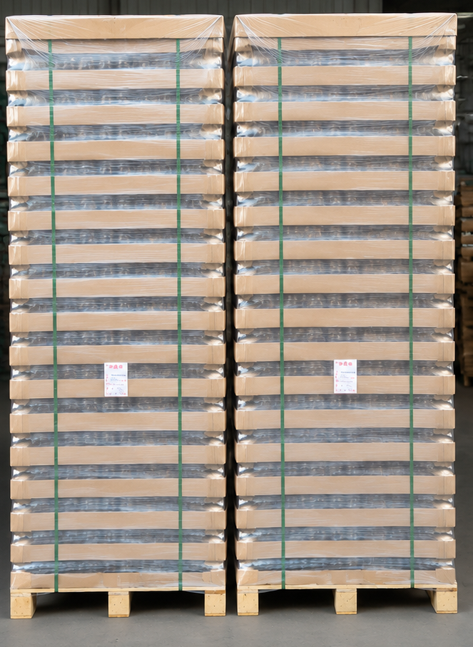 Glass products protected in divided export cartons