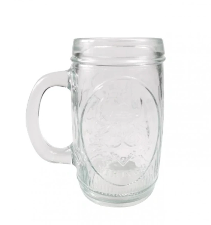 16oz Glass Mason Jar with Metal Lid