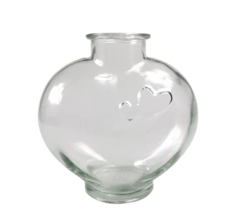 Heart Shaped Glass Spice Jars with Cork Lids